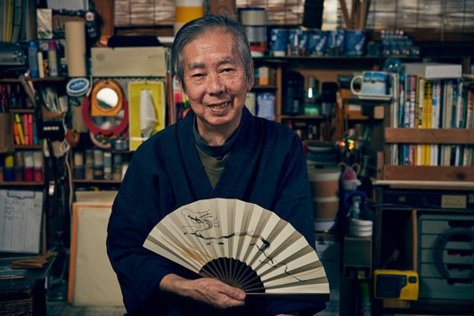 江戸革扇子の手仕事